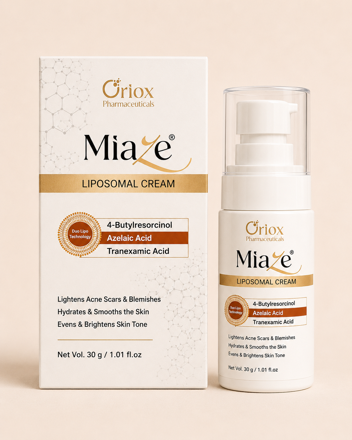 MiaZe Liposomal Cream | Advanced Skin Brightening & Pigmentation Care