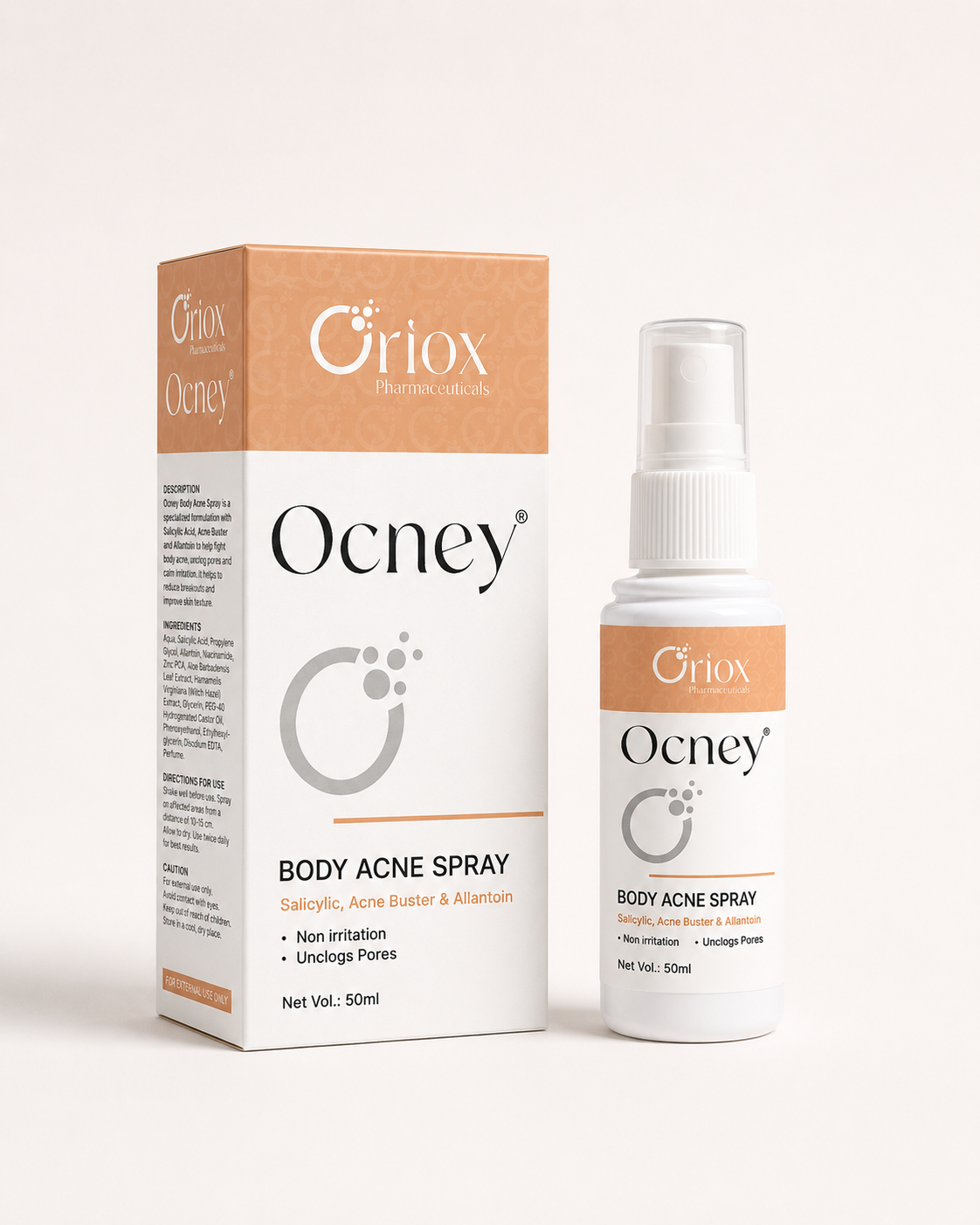 Ocney Body Acne Spray | Salicylic Acid Acne Control Spray