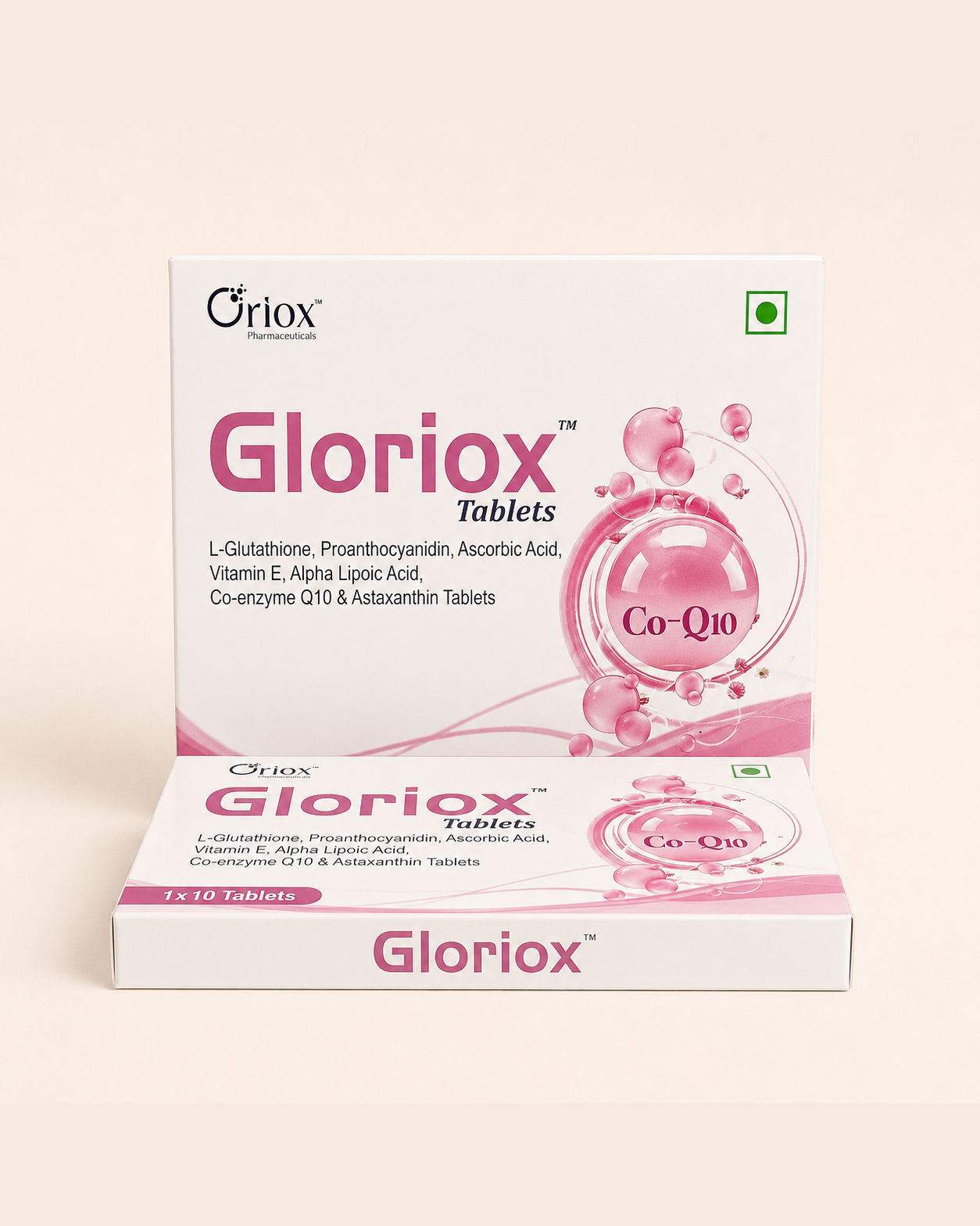 Gloriox Tablets | Glutathione, CoQ10 & Antioxidant Skin Radiance Formula